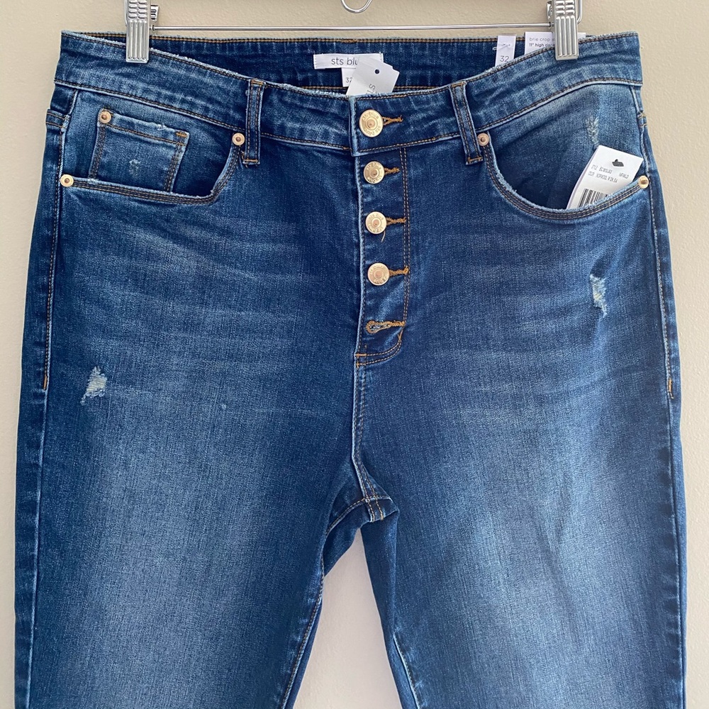 NWT• sts blue• high rise crop skinny jeans.